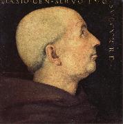 PERUGINO, Pietro Portrait of Dom Biagio Milanesi oil on canvas